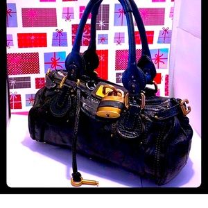FINAL Chloe Black Paddington Padlock Leather Bag